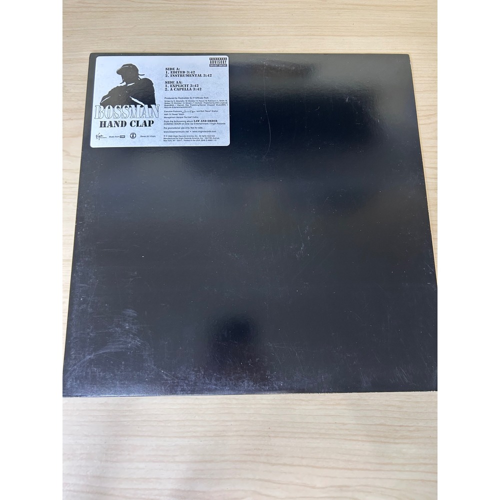 Bossman Hand‎ Clap 12" Vinyl Single Promo 2005 Hip Hop Virgin Records Rockwilder